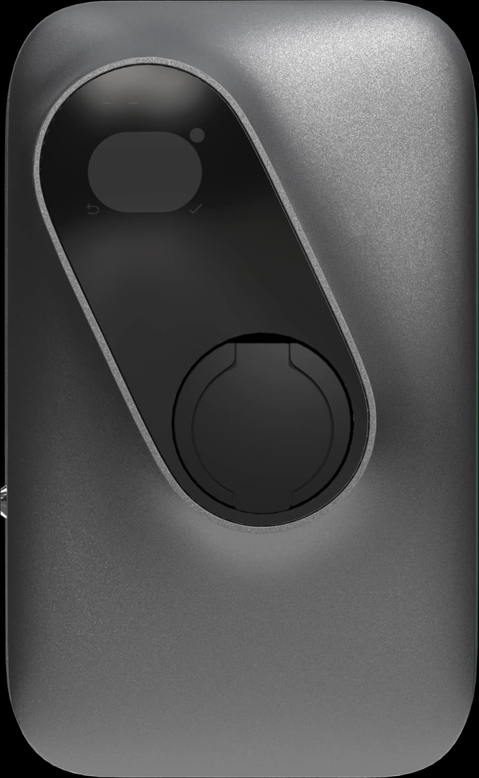 An Etrel INCH Pro home charger, a wall-mounted unit with a built-in display and Type 2 socket